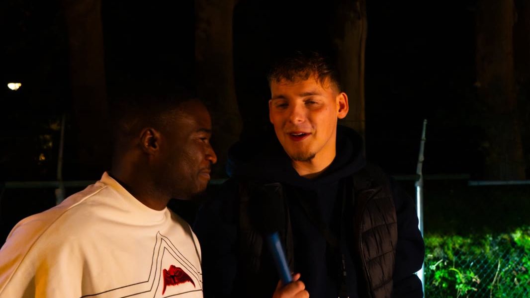 Contentcrew tijdens festivalinterview in Noord-Nederland